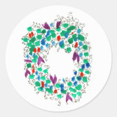 フェスティバルカラフルホリデーリース ラウンドシール (正面)