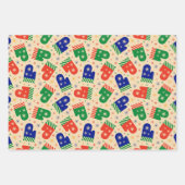 フェスティバルカラフルミッテンス ラッピングペーパーシート (正面3)