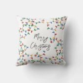 フェスティバルカラフルメリークリスマスライトパターン クッション (裏面)