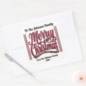 フェスティバルカラフルメリークリスマス スクエアシール (封筒)