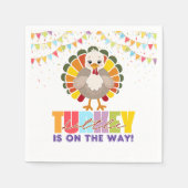 フェスティバルカラフルリトルターキーベビーシャワー スタンダードカクテルナプキン (正面)