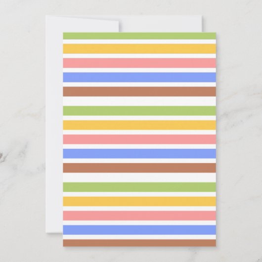 フェスティバルカラフルリトルターキーベビーシャワー 招待状 (裏面)