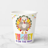 フェスティバルカラフルリトルターキーベビーシャワー 紙コップ (裏面)