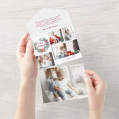 フェスティバルカラフルリースフォトコラージュ オールインワン招待状 (貼ってはがせる)