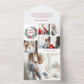 フェスティバルカラフルリースフォトコラージュ オールインワン招待状 (内側)