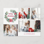 フェスティバルカラフルリースフォトコラージュ シーズンポストカード (正面)