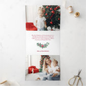 フェスティバルカラフルリースフォトコラージュ 三つ折りクリスマスカード (内部)