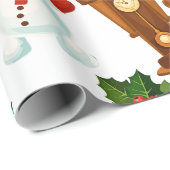 フェスティバルカラフルヴィンテージクリスマスコラージュ ラッピングペーパー (ロールコーナー)