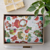 フェスティバルカラフルヴィンテージクリスマスコラージュ 薄葉紙 (ギフト)