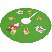 フェスティバルカラフル子クリスマスツリースカート ブラッシュドポリエステルツリースカート (アングル)