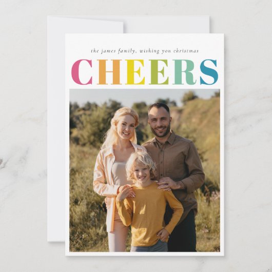 フェスティバルカラフル応援クリスマスフォーフォト シーズンカード (正面)