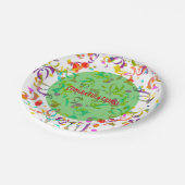 フェスティバルカラフル紙吹雪パーティーカスタム ペーパープレート (アングル)