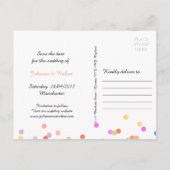 フェスティバルカラフル紙吹雪日付ポストカードの保存 案内ポストカード (裏面)