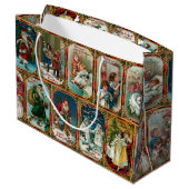 フェスティバルカラフル華美ビクトリアンクリスマスカード ラージペーパーバッグ (裏面アングル)