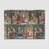 フェスティバルカラフル華美ビクトリアンクリスマスカード 薄葉紙 (正面)