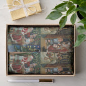 フェスティバルカラフル華美ビクトリアンクリスマスカード 薄葉紙 (ギフト)