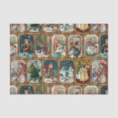 フェスティバルカラフル華美ビクトリアンクリスマスカード 薄葉紙 (正面)