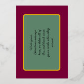 フェスティバルカラー&金ゴールドギフト縁どフォトクリスマス 箔シーズンカード (裏面)