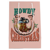 フェスティバルカントリーウエスタンクリスマスブーツ ミディアムペーパーバッグ (裏面)