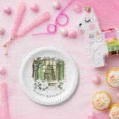 フェスティバルカントリークリスマスハウスホリデーパーティー ペーパープレート (パーティー)