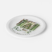 フェスティバルカントリークリスマスハウスホリデーパーティー ペーパープレート (アングル)