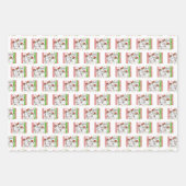 フェスティバルカントリークリスマスピッグズタイル ラッピングペーパーシート (正面)