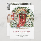 フェスティバルカントリーハウスクリスマスグリーティングフォト シーズンカード (正面/裏面)