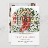 フェスティバルカントリーハウスクリスマスグリーティング4写真 シーズンカード (正面/裏面)