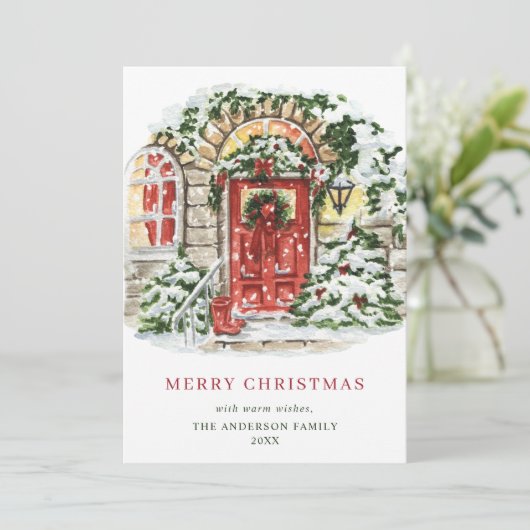 フェスティバルカントリーハウスクリスマスグリーティング4写真 シーズンカード (スタンド正面)