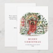 フェスティバルカントリーハウスクリスマスグリーティ企業のング シーズンカード (正面/裏面)