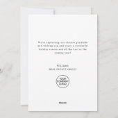 フェスティバルカントリーハウスクリスマスグリーティ企業のング シーズンカード (裏面)