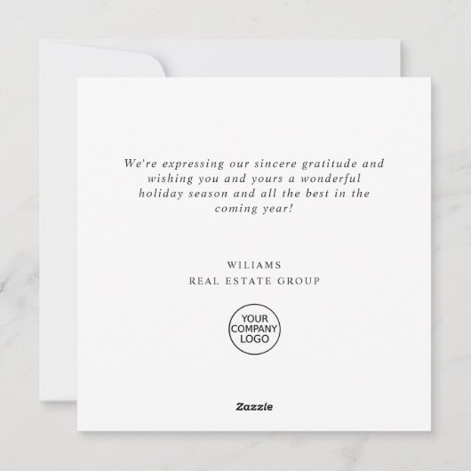 フェスティバルカントリーハウスクリスマスグリーティ企業のング シーズンカード (裏面)