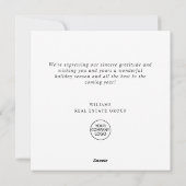 フェスティバルカントリーハウスクリスマスグリーティ企業のング シーズンカード (裏面)