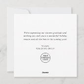 フェスティバルカントリーハウスクリスマスグリーティ企業のング シーズンカード (裏面)