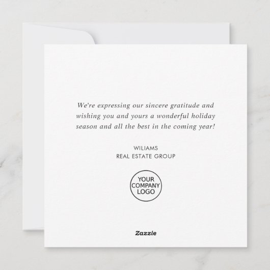 フェスティバルカントリーハウスクリスマスグリーティ企業のング シーズンカード (裏面)