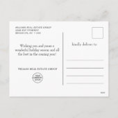 フェスティバルカントリーハウスクリスマスグリーティ企業のング シーズンポストカード (裏面)