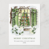 フェスティバルカントリーハウスクリスマスグリーティ企業のング シーズンポストカード (正面)