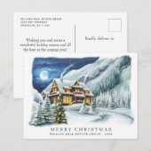 フェスティバルカントリーハウスクリスマスグリーティ企業のング シーズンポストカード (正面/裏面)