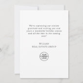 フェスティバルカントリーハウスクリスマスグリーテ企業のィング シーズンカード (裏面)