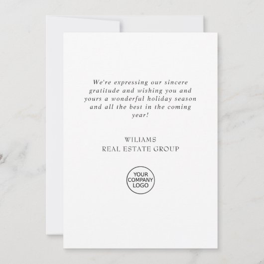 フェスティバルカントリーハウスクリスマスグリーテ企業のィング シーズンカード (裏面)