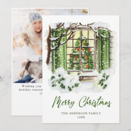 フェスティバルカントリーハウスクリスマスハウスグリーティング シーズンカード