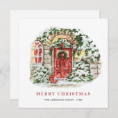 フェスティバルカントリーハウスクリスマスハウスグリーティング シーズンカード (正面/裏面)