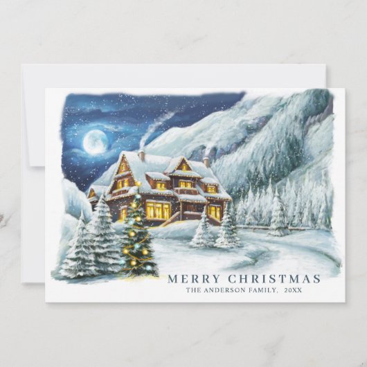 フェスティバルカントリーハウスクリスマスハウスグリーティング シーズンカード (正面)