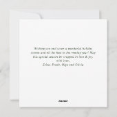 フェスティバルカントリーハウスクリスマスハウスグリーティング シーズンカード (裏面)