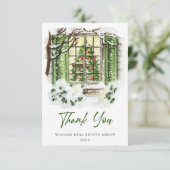 フェスティバルカントリーハウスクリスマスホリデ企業のィ サンキューカード (スタンド正面)