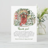 フェスティバルカントリーハウスクリスマスホリデ企業のィ サンキューカード (スタンド正面)