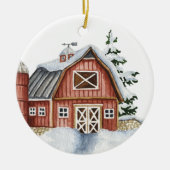 フェスティバルカントリーバーンラスティック セラミックオーナメント (正面)