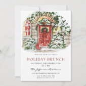 フェスティバルカントリーホリデークリスマスホリデーブランチ 招待状 (正面)