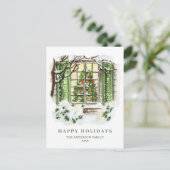 フェスティバルカントリーホリデーハウスクリスマスグリーティング ポストカード (スタンド正面)