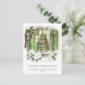 フェスティバルカントリーホリデーハウスクリスマス企業の ポストカード (スタンド正面)